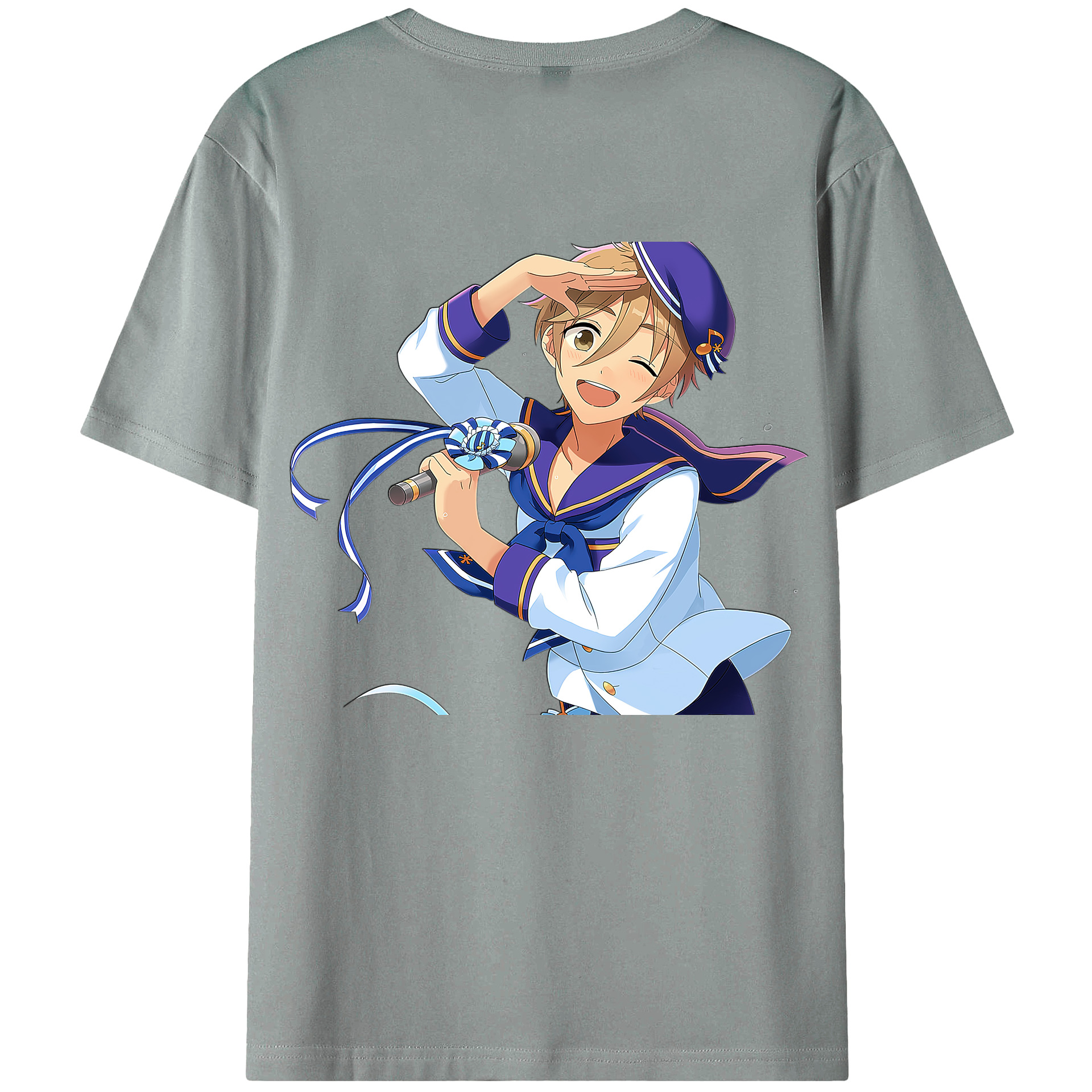 （画像用） あんさんぶるスターズ! Ensemble Stars 綿100％ メンズ半袖Tシャツ（バックプリント） 通気性